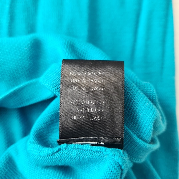 Y2K Guess Silk Tank Top Small Teal Blue Braided Drawstring Mermaid‎ Aquamarine - Picture 9 of 15